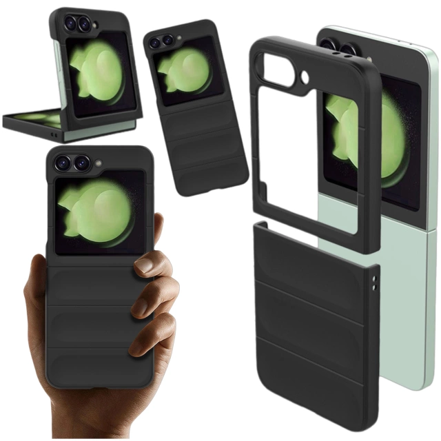 Etui ochronne na telefon MagicShield obudowa plecki case do Samsung Galaxy Z Flip 6 Czarne