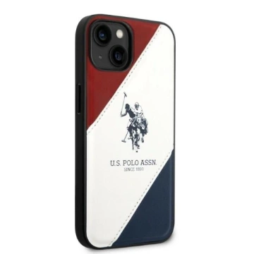 US Polo Tricolor Embossed iPhone 14 Plus 6.7" phone case white/white