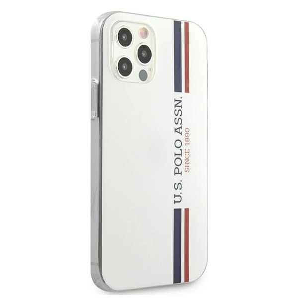 US Polo USHCP12LPCUSSWH Handyhülle für Apple iPhone 12 Pro Max weiß/weiß Tricolor Collection