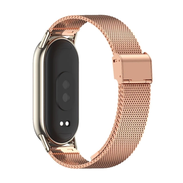 Milaneseband steel bracelet strap for Xiaomi Smart Band 8/ 8 NFC Rose Gold