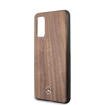 Etui Mercedes MEHCS62VWOLB na Samsung Galaxy S20 G980 pevné pouzdro Wood Line Walnut