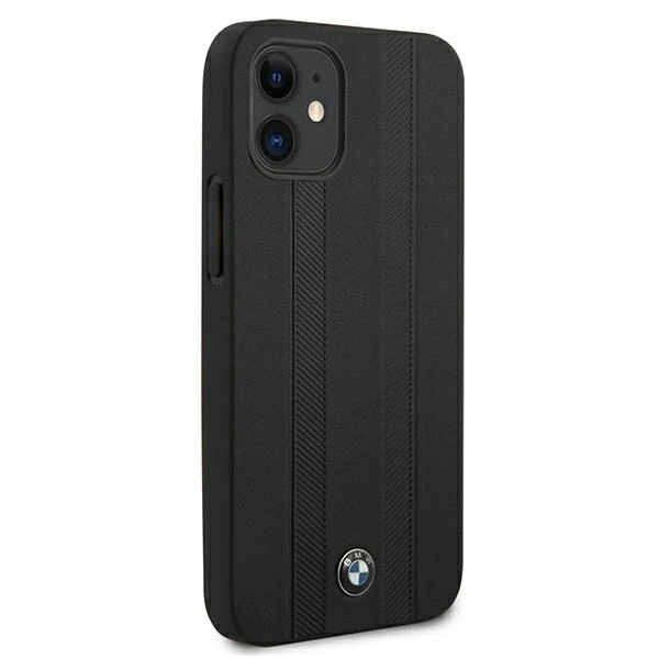 BMW BMHCP12STTBK Handyhülle für Apple iPhone 12 Mini 5.4" schwarz/schwarz Hardcase Signature Tire Marks