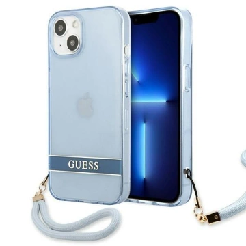 Etui Guess GUHCP13SHTSGSB для Apple iPhone 13 Mini 5,4" niebieski/синій твердий чохол Translucent Stap