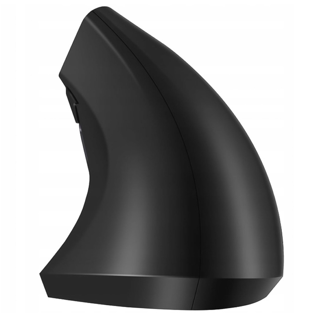Wireless vertical gaming mouse vertical ergonomic for laptop PC right-handed silent Black