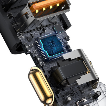 Baseus Share Together Rychlá nabíječka do auta se zásuvkou pro zapalovač, 2x USB, 120W (šedá)