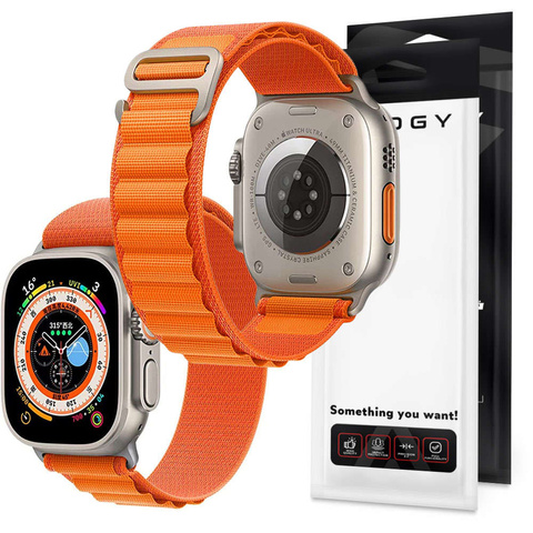Sportovní řemínek Alogy pro Apple Watch 4/5/6/7/8/SE/Ultra (42/44/45/49 mm) oranžový