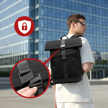 Водонепроникний рюкзак Bange для ноутбука 15.6", city traveler, 45х30х16 см, для роботи, літака, чоловічий, жіночий, з USB портом Чорний