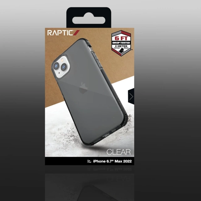 Raptic Clear Case iPhone 14 Plus pancéřový kryt šedý