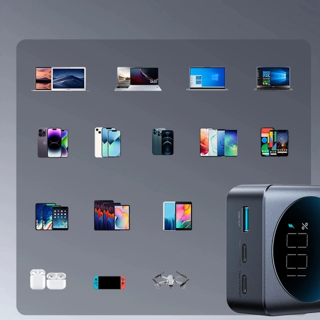 Зовнішній акумулятор Joyroom JR-PBF05 65W 30000mAh з дисплеєм Чорний