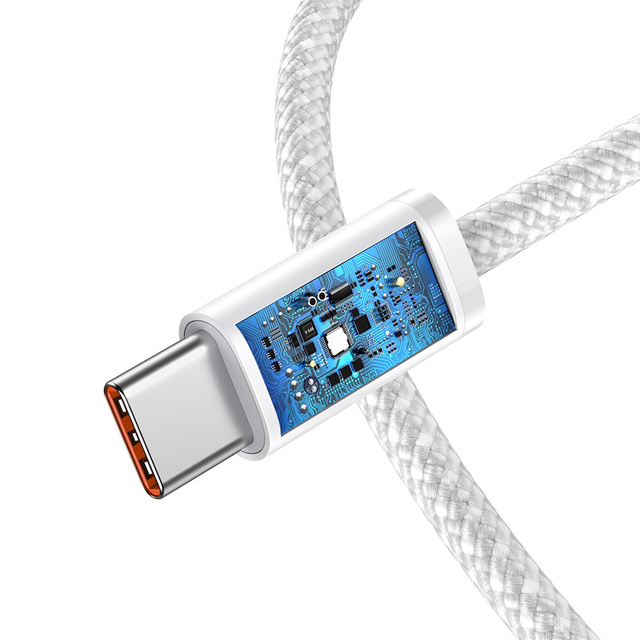 1m kabel Baseus Dynamic USB-C na USB-C 100W 480 Mb/s bílý
