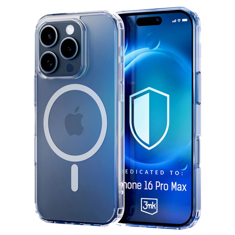 Puzdro pre Apple iPhone 16 Pro Max pre MagSafe 3mk MagCase zosilnené puzdro obrnený priehľadný chrbát
