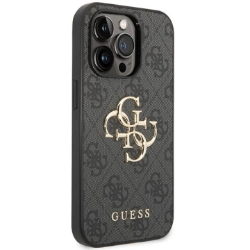 Etui Guess GUHCP15X4GMGGR pro iPhone 15 Pro Max 6,7" szary/šedé pevné pouzdro 4G Big Metal Logo