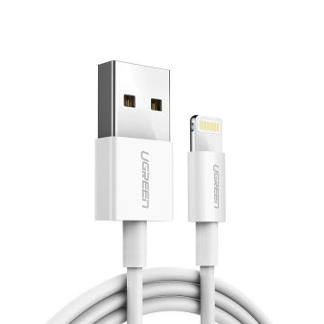 Кабель Ugreen USB - Lightning MFI 2m 2.4A білий (20730)