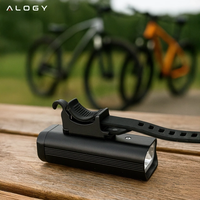 Světlo na kolo Přední LED světlo na kolo Osvětlení na kolo Vodotěsné IPX5 Alogy P12 Bike Light Black