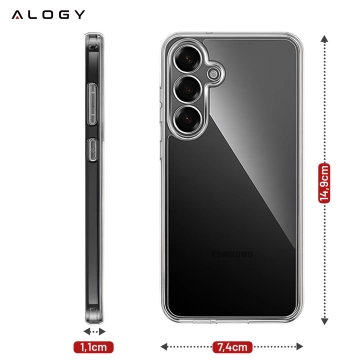 Clear Case for Samsung Galaxy S25, Raised Edges, Perfect Fit, PC TPU, Alogy HybridShield™ Case