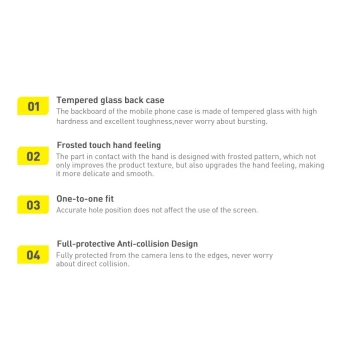 Baseus Mattglas Case Cover für iPhone 13 Pro Max Hardcover mit Gelrahmen transparent (arws000802)