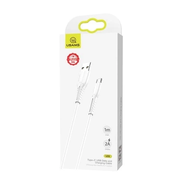 USAMS Kabel U35 microUSB 2A Fast Charge 1m білий/білий SJ365USB02 (US-SJ365)