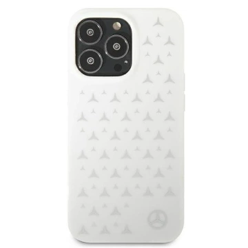 Ochranné puzdro Mercedes MEHCP13LESPWH pre Apple iPhone 13 Pro / 13 6,1" bielo/biele pevné puzdro Silver Stars Pattern