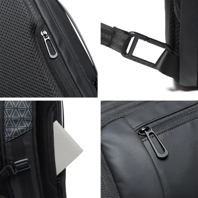Водонепроникний рюкзак Bange для ноутбука 15.6", city traveler, 45х30х16 см, для роботи, літака, чоловічий, жіночий, з USB портом Чорний