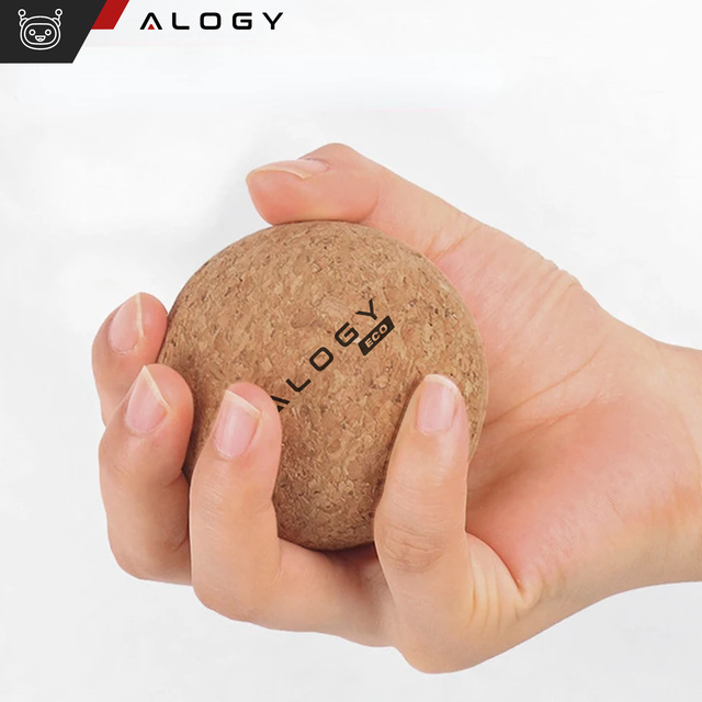 Korková loptička Sada 2 EKO loptičiek do masážneho strojčeka na svalovú masáž tvrdé malé korkové loptičky 6cm a 5,3cm Alogový vak šport fitness Podložka