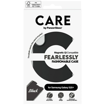 Puzdro CARE pre Samsung Galaxy S25 od PanzerGlass Fashion Qi MagSafe čierne