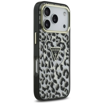 Etui Guess MagSafe do iPhone 17 Pro Max Leopard Glitter Black