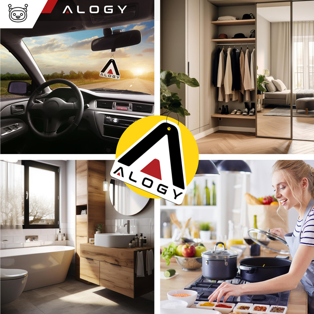 Prívesok vône do auta, vôňa do auta, osviežovač vzduchu do auta Alogy Lemon