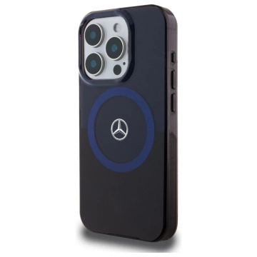 Mercedes-Hülle für iPhone 16 Pro Max 6,9 Zoll, schwarzes Hardcase MB Double Layer BiColor MagSafe