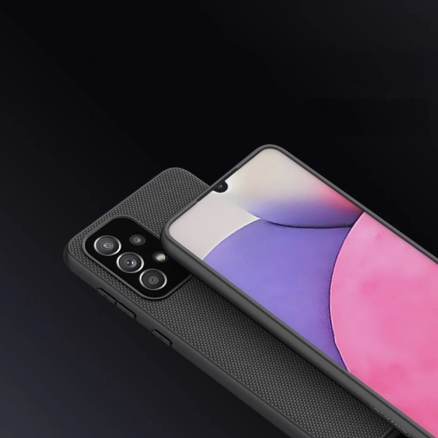 Nillkin Textured Case Міцний посилений чохол з гелевою рамкою і нейлоном на тильній стороні для Samsung Galaxy A33 5G чорний