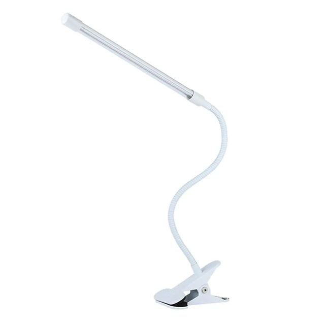 Stolná LED lampa s klipom na čítací stolík biela