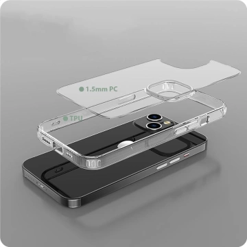 Etui Flexair Hybrid nedělá nic Telefon 2A Clear