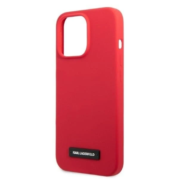 Karl Lagerfeld KLHCP13LSLMP1R захисний чохол для телефону Apple iPhone 13 Pro / 13 6.1" hardcase red/red Silicone Plaque
