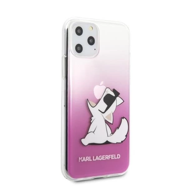 Karl Lagerfeld KLHCN58CFNRCPI iPhone 11 Pro pevný obal růžový/růžový Choupette Fun