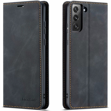 Čierne flipové puzdro Alogy Leather Samsung Galaxy S22 Plus