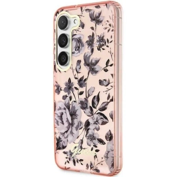 Guess GUHCS23MHCFWSP Hülle für Samsung Galaxy S23 Plus S916 pink/pink Hardcase Flower Collection