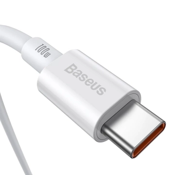 Baseus Superior kábel USB Type C - USB Type C kábel rýchle nabíjanie Quick Charge / Power Delivery / FCP 100W 5A 20V 1m biely (CATYS-B02)