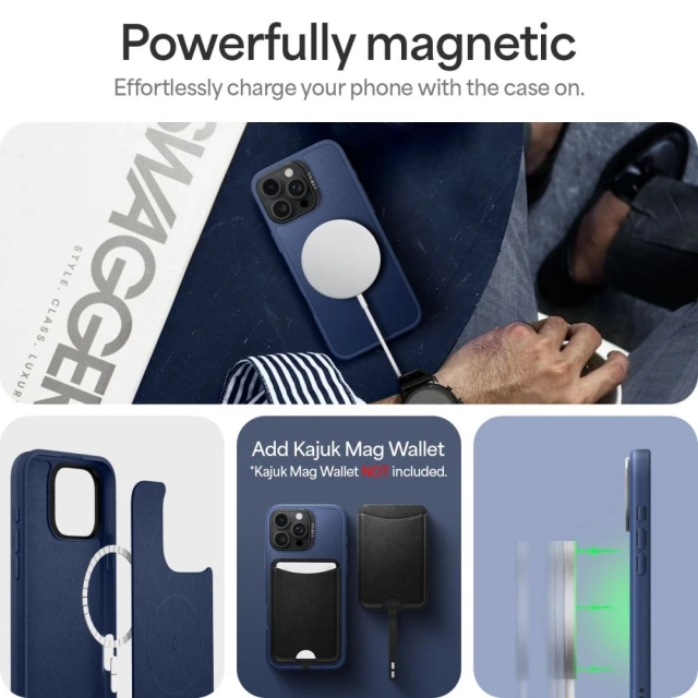 This Spigen Cyrill Kajuk Mag MagSafe for iPhone 16 Pro Max Navy