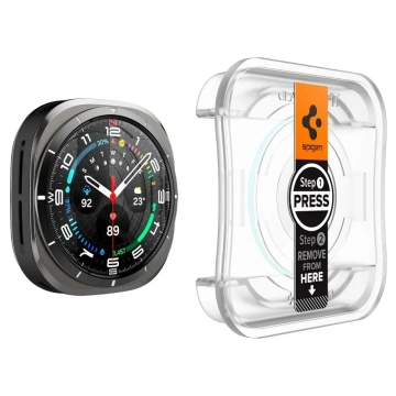 Tvrdené sklo Spigen Glas.Tr „EZ-FIT“ 2-balenie pre Samsung Galaxy Watch Ultra (47 mm) číre