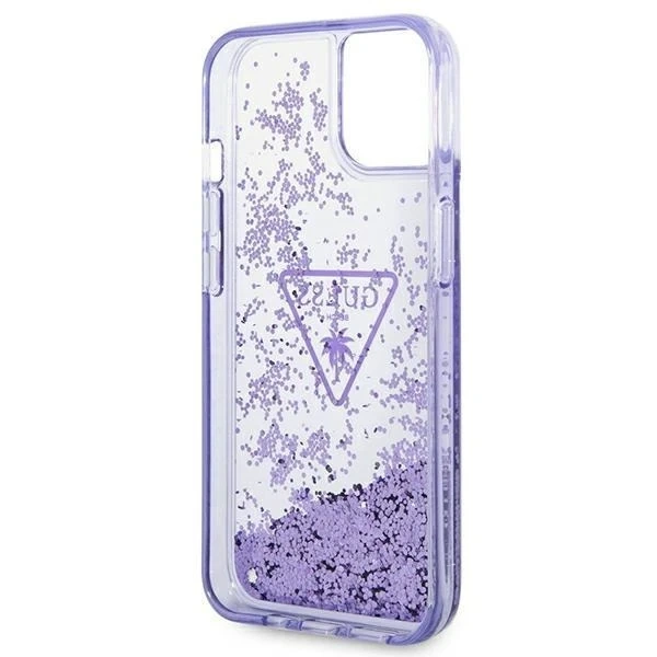 Etui Guess GUHCP14MLFCTPU do Apple iPhone 14 Plus 6,7" fioletowy/purple hardcase Liquid Glitter Palm Collection