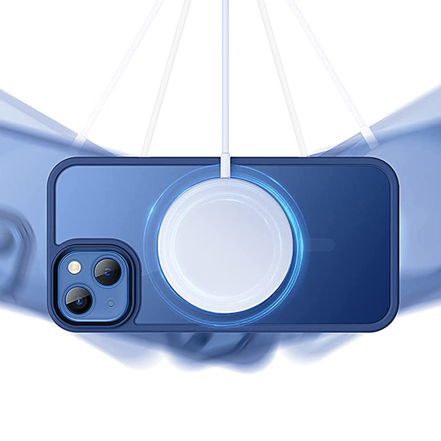 Ochranné puzdro na telefón MagMat Case for MagSafe pre Apple iPhone 13 Matte Navy Glass