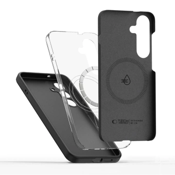 Чохол-книжка MagSafe для Samsung Galaxy S25 Edge Tech-Protect Liquid Silicone, чорний