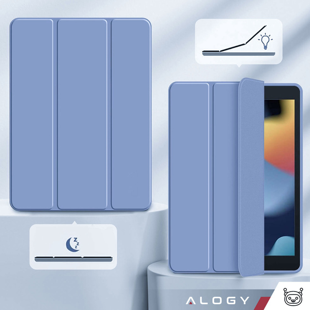 Чохол для Apple iPad 10.2 9 Gen 8/7 2021/2020/2019 Smart Pencil Case Alogy TPU Tablet Cover Blue