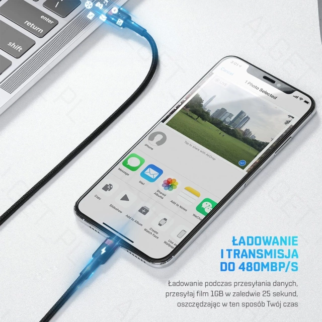 Baseus Cafule USB-C Lightning PD 1m nylonový kábel čierny / červený