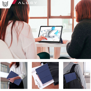 Etui Alogy Book Cover Case pro Lenovo M10 3gen. 10,1” 2022 TB-328FU TB-328XU Granatowe