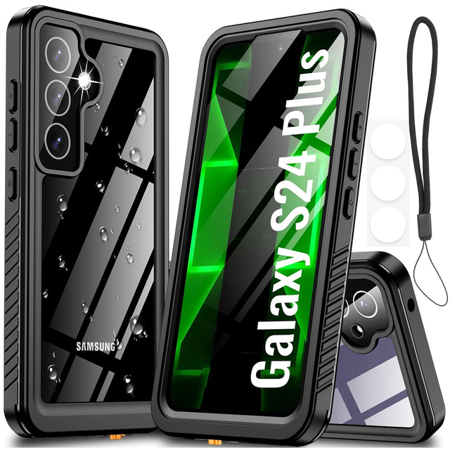 Case for Samsung Galaxy S24 Plus Armored Waterproof IP68 360 Armor Case with built-in glass Alogy black