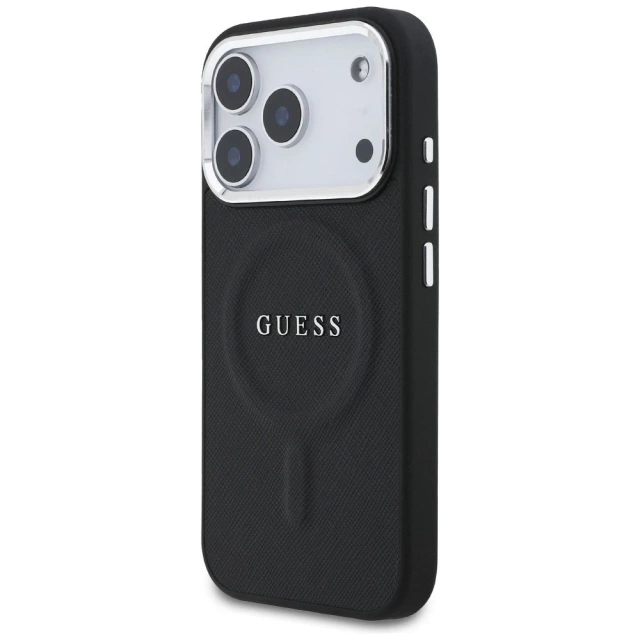 Etui Guess Classic Logo MagSafe na iPhone 17 Pro - Czarny