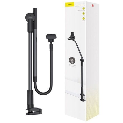 Baseus universal adjustable phone holder with clip Grey