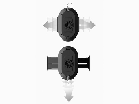 Uchwyt samochodowy 360 na szybę Alogy karbon czarny + Ładowarka Baseus Czarna