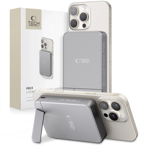 Powerbank MagSafe Tech-Protect PB15 10000mAh Pop-up Space Grau