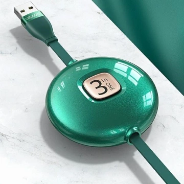 USAMS Kabel U69 3w1 1m zielony/green (lightning/microUSB/USB-C)